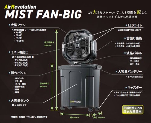 ARミストファン-BIG新発売！！夏が来る前に是非、ご準備ください！！